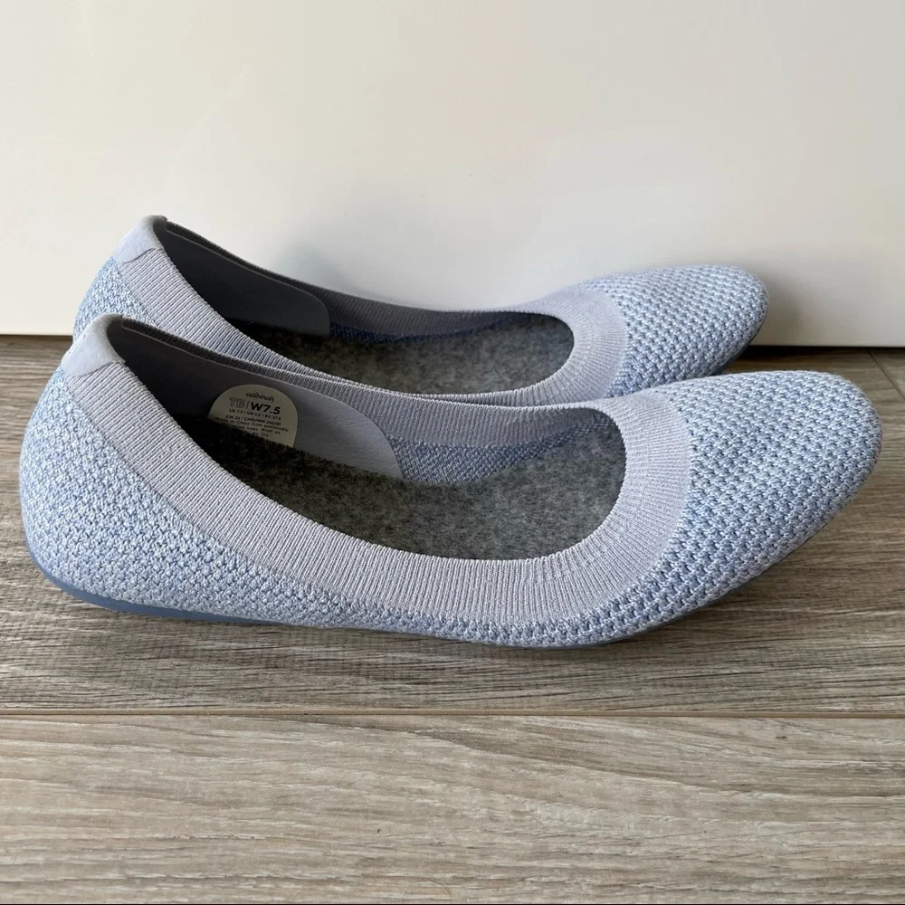 Allbirds Tree Breezers Ballet Flats Whitecap Blue Lightweight 7.5 NEW (no tags)